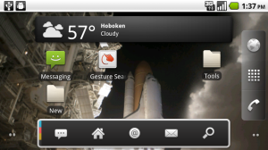 Droid Dock homescreen layout