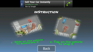 Traffic Rush instruction screen