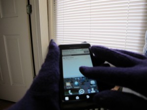Checking Notifications with Touch Gloves