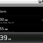 Droid Dock alarm screen