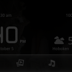 Droid Dock main screen dimmed
